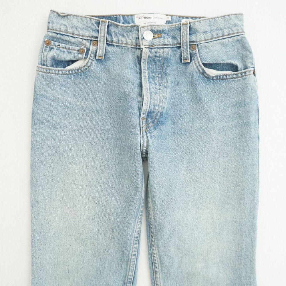 Re/Done Light Blue The Crawford Straight Leg Jeans - Picture 2 of 11
